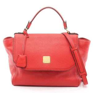 MCM Handbag Leather Red